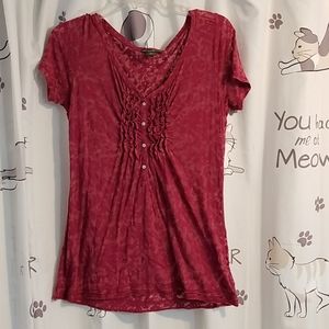 Pink burnout tee -medium/tall